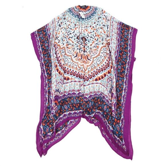 Nicole Miller Tops - NWT Nicole Miller Oversized Kimono Long Draped Beachy Boho Dolman Coverup Floral